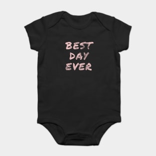 Best Day Ever Marker (Millennial Pink) Baby Bodysuit